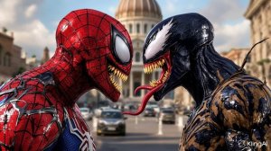 Веном и Человек паук обсуждают дела