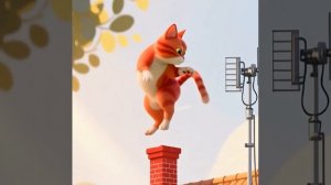 Кот, Крыша и Ворона