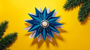 Объемная снежинка из бумаги ❄️ Новогодние поделки ❄️