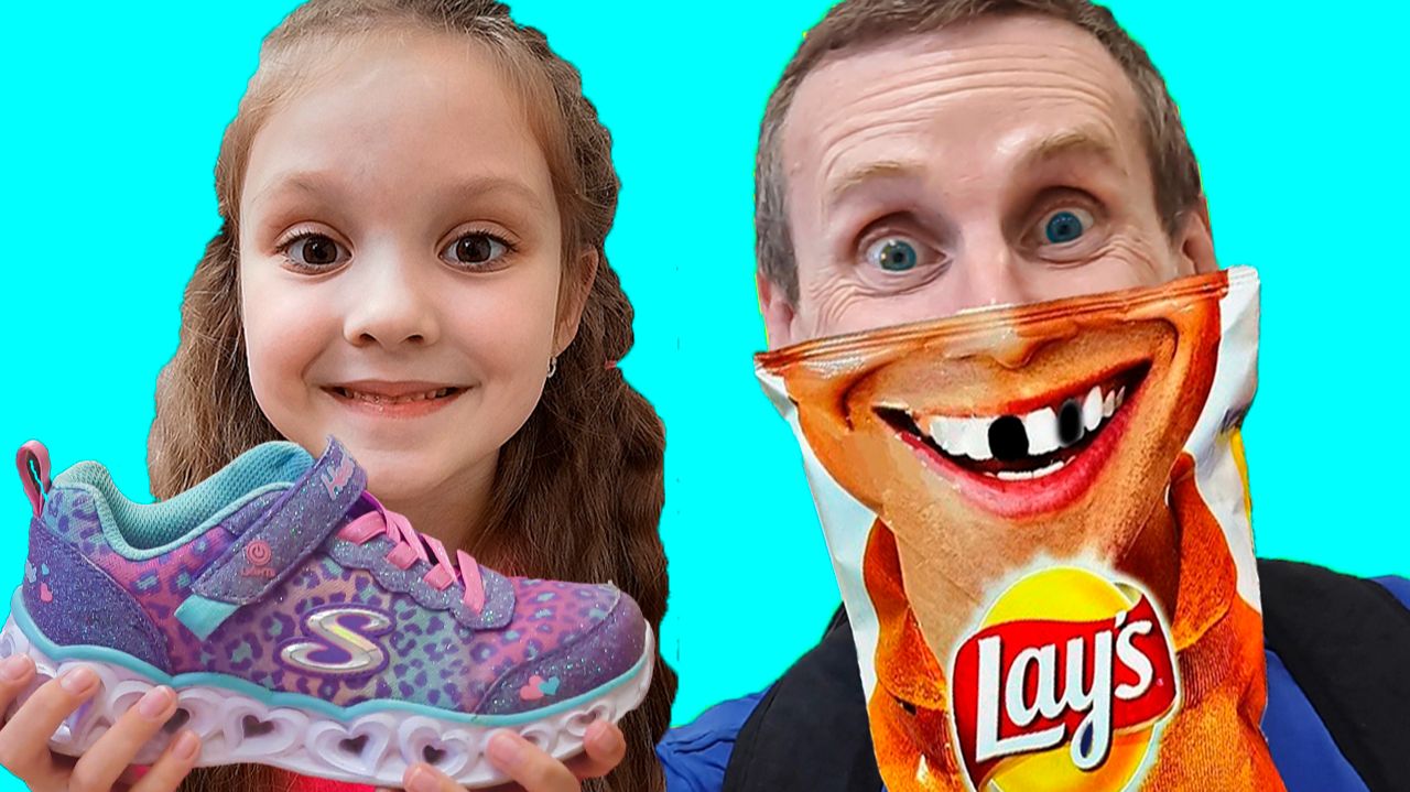 Лиза с папой и их забавная история с чипсами /  Видео для детей - малышей / Большой сборник