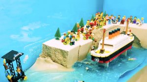 Наводнение с лего и песком