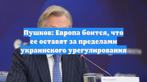 Пушков: Европа боится, что ее оставят за пределами украинского урегулирования