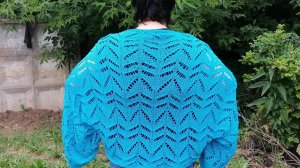 АРХИВ. Шраг-накидка спицами. Мастер класс.