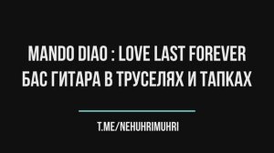 Mando Diao : Love Last Forever, бас гитара в труселях и тапках