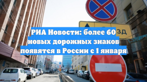 РИА Новости: более 60 новых дорожных знаков появятся в России с 1 января