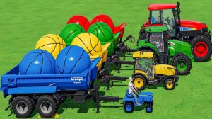 Мультики про Большие и Маленькие Трактора! Катаемся на разноцветных Машинках и Самосвалах для Детей
