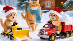 Мультики для детей, котики вместе с дедом морозом делают подарки, мультфильмы/мультики про новый год