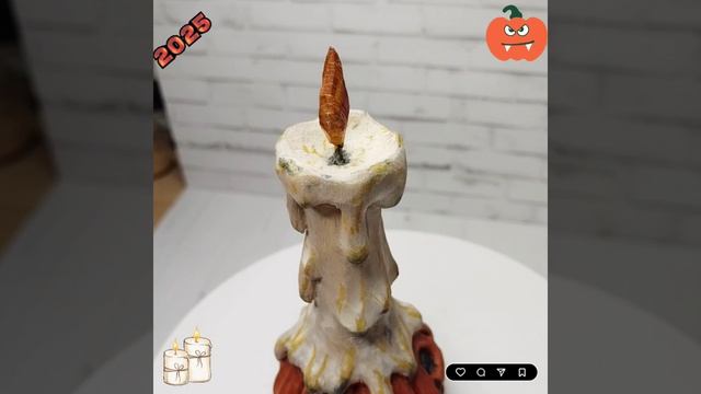 Тыква свеча на хеллоуин