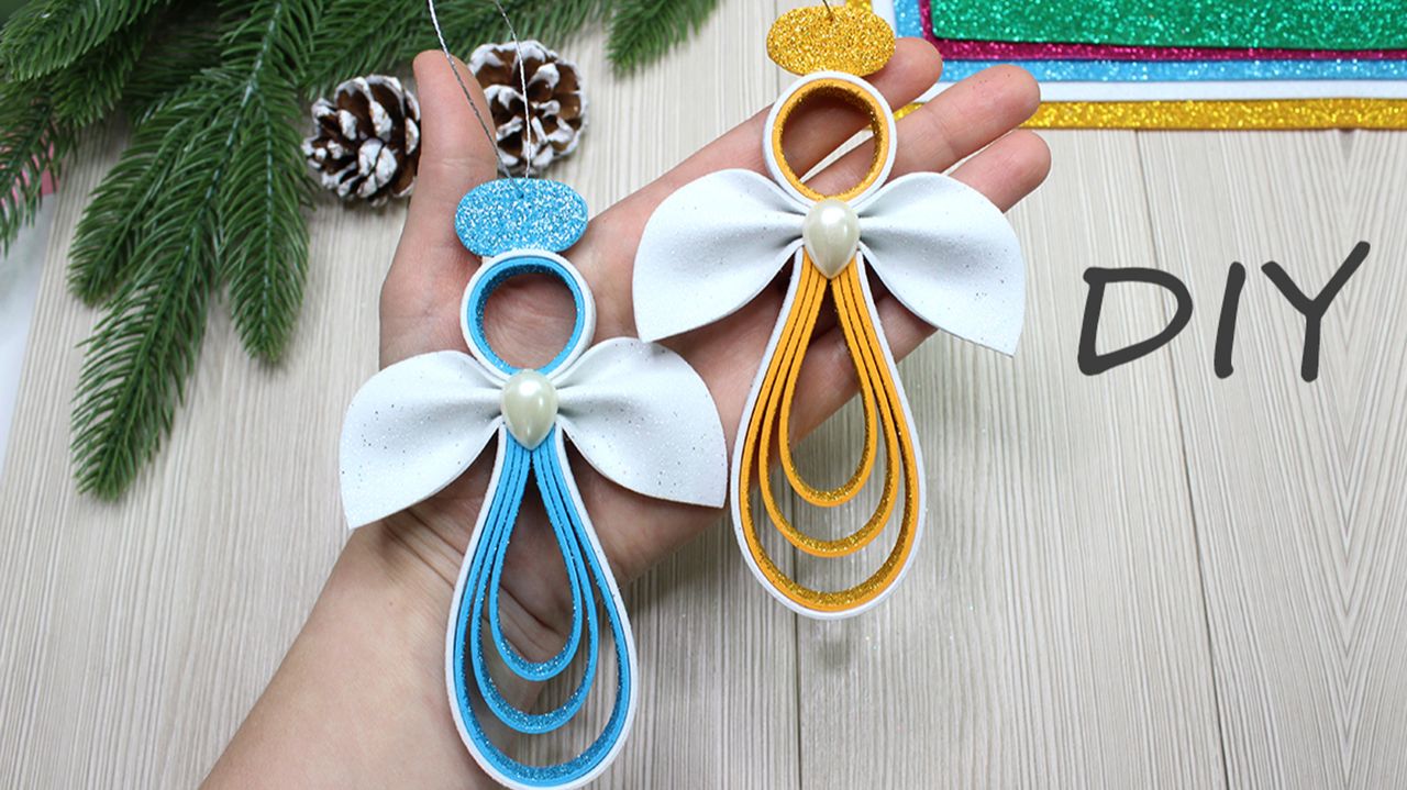 Новогодняя игрушка на ёлку мастер-класс из фоамирана