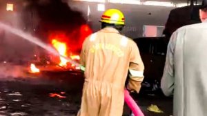 Полицейский заживо сгорел в машине на глазах очевидцев