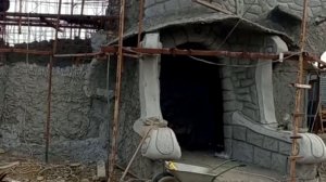 строительство детского  городка из  арт бетона парк Еленовка.