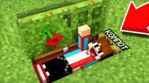 ЭТО ЛУЧШИЙ ДОМ ЧТОБЫ СПРЯТАТЬСЯ ОТ ЖИТЕЛЕЙ В МАЙНКРАФТ | Компот Minecraft