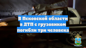 В Псковской области в ДТП с грузовиком погибли три человека