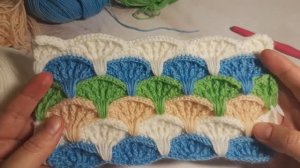 Красивый узор "ракушка". Вяжем вместе крючком