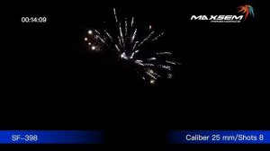 Римская свеча SF-398С - 1 дюйм (25 мм.) калибр - эффест C - 8 выстрелов Maxsem