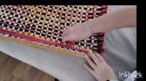 Плетение ковра на раме,быстрое плетение . 2 способ.2часть.