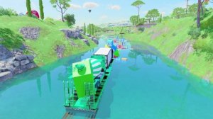 МУЛЬТИКИ ДЛЯ МАЛЫШЕЙ. Большие машины: автовоз везёт строительную технику