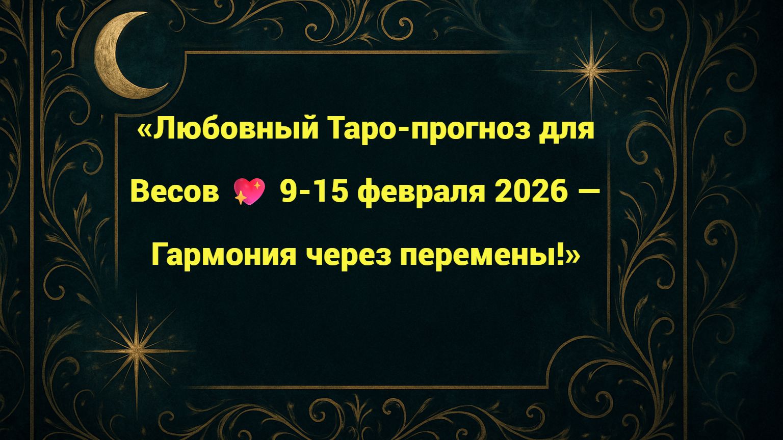 «Любовный Таро-прогноз для Весов 💖 9-15 февраля 2026 — Гармония через перемены!» смотреть онлайн