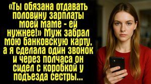 «Ты обязана отдавать половину зарплаты моей маме — ей нужнее!» | Любовная Драма | Реальная История