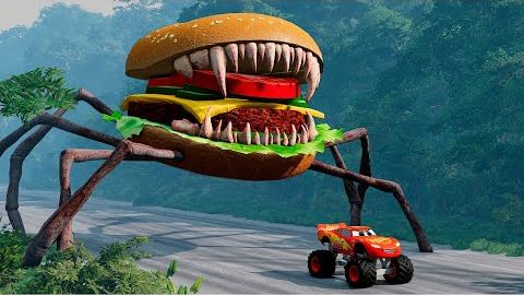 Эпический побег из Зомби Молния Маккуин Пожиратель, Пожиратель бургеров _BeamNG.Drive