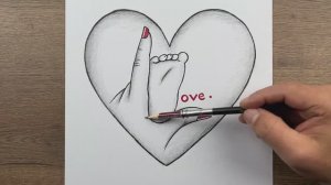 Как нарисовать грудного ребенка в сердце поэтапно - Простые рисунки карандашом