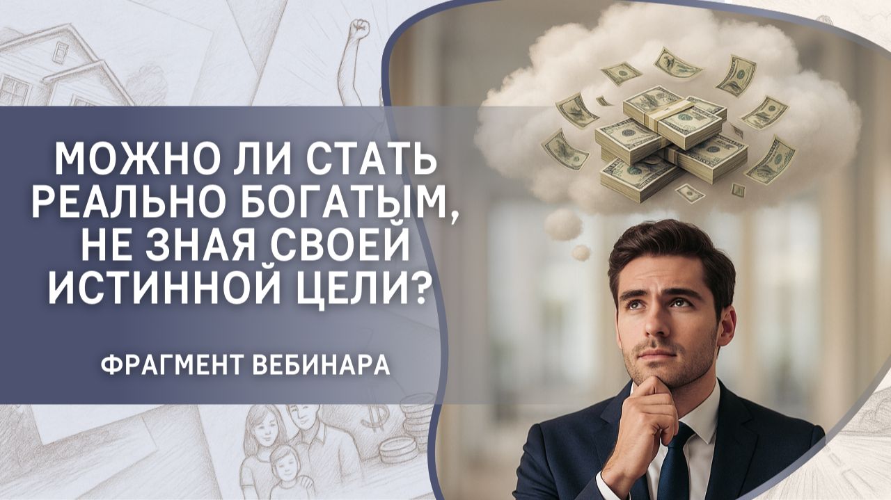 Можно ли стать реально богатым, не зная своей истинной цели? Фрагмент вебинара