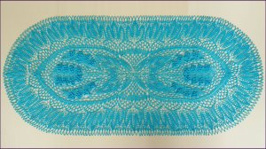 Салфетка овальная спицами. Уголок. Часть 4.