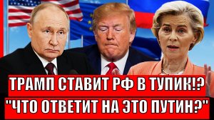 Трамп загоняет Россию в тупик!? Что ответит на это Путин// США перестроят Европу!