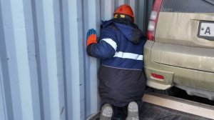 Морской терминал "Сероглазка" Петропавловск-Камчатский. Отправка авто контейнером 25.11.2025 г.