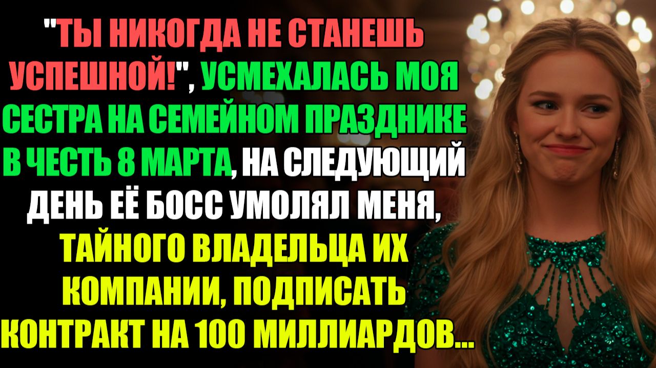 "ТЫ НИКОГДА НЕ СТАНЕШЬ УСПЕШНОЙ!" - Издевалась Сестра Перед Семьей... l ИСТОРИИ ИЗ ЖИЗНИ смотреть онлайн