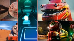 «Мультики: кто быстрее — поезд-паук, динозавр на колёсах или автобус с аппетитом?