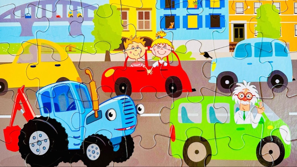 Синий трактор пазл 🧩 для детей и малышей | Видео для детей | Мультики с игрушками | Детям смотреть онлайн