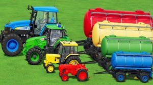 Мультики про Большие Трактора! Разноцветные Машинки, Грузовики и Самосвалы для Детей! — Катаемся!