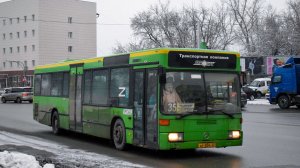 Автобус Mercedes-Benz O405N2 (АР 034 22) Покатушки по Барнаулу/ Ride on the Mercedes-Benz O405N2 bus