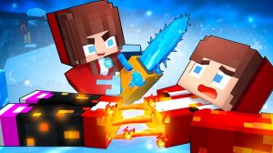 Огненный Джей Джей и замороженная девушка сумасшедшего Джей Джей - Анимация для Майнкрафта