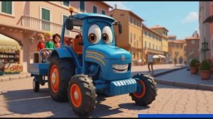 ДЕТСКАЯ ПЕСЕНКА СИНИЙ ТРАКТОР КАТАЕТ ДЕТЕЙ ПО ПОЛЯМ И ГОРОДАМ