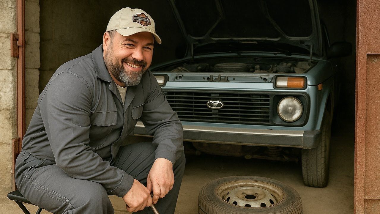 Немец в Сибири: Матиас сам ремонтирует Lada Niva - тормоза и генератор