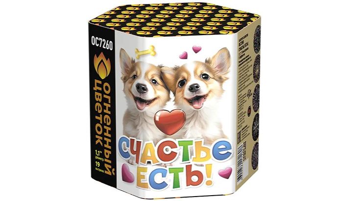 Фейерверк ОС7260 Счастье есть! 19 залпов, калибр 1,1"