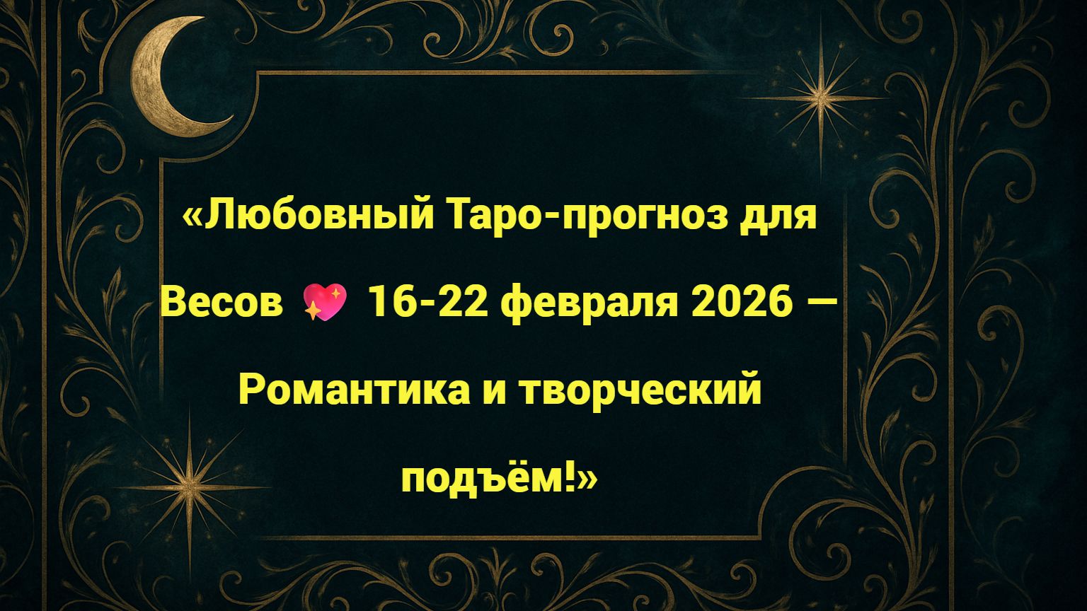 «Любовный Таро-прогноз для Весов 💖 16-22 февраля 2026 — Романтика и творческий подъём!» смотреть онлайн