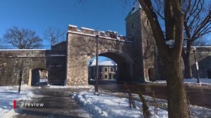 🇨🇦 Солнечный ЗИМНИЙ день в Старом Квебеке ❄️ (декабрь 2025) Пешеходная экскурсия в формате 4K