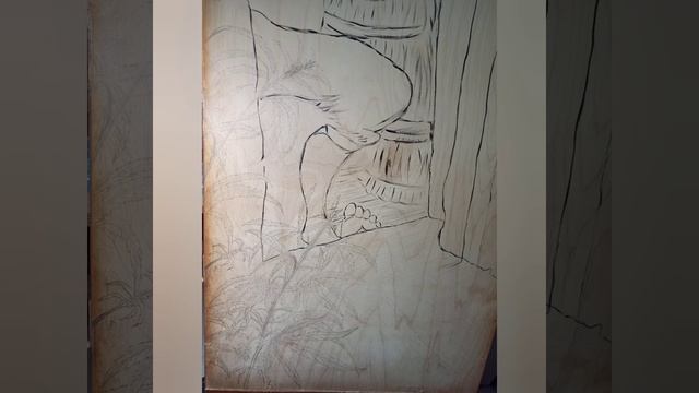 Как из обычной фанеры создать арт искусство красками акрил,поэтапный процесс.