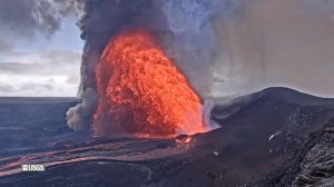 Фонтан лавы высотой свыше 350 метров выпустил вулкан Килауэа на Гавайях