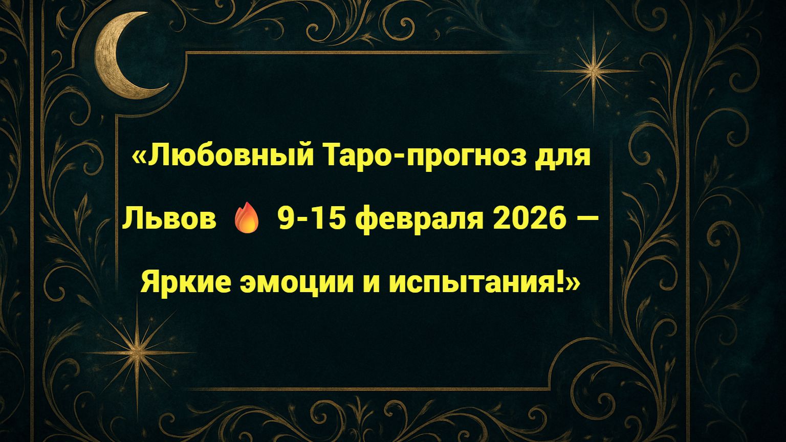 «Любовный Таро-прогноз для Львов 🔥 9-15 февраля 2026 — Яркие эмоции и испытания!» смотреть онлайн