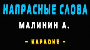 Караоке напрасные слова