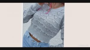 Красивый легкий узор для джемпера, кардигана, жилета..