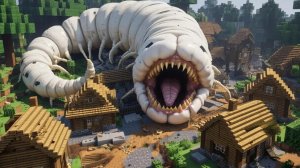 Я ПОБЕДИЛ ГИГАНТСКОГО И голодного Червяка, В Майнкрафт 😐💪