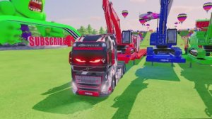 Мультик про автовозы: грузим трактора и экскаваторы. ЯРКОЕ ДЕТСКОЕ ЗАНИМАТЕЛЬНОЕ ВИДЕО.