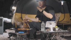 32℃ Одиночный кемпинг жарким летом . Уютный отдых с собакой . Лесные птицы ASMR