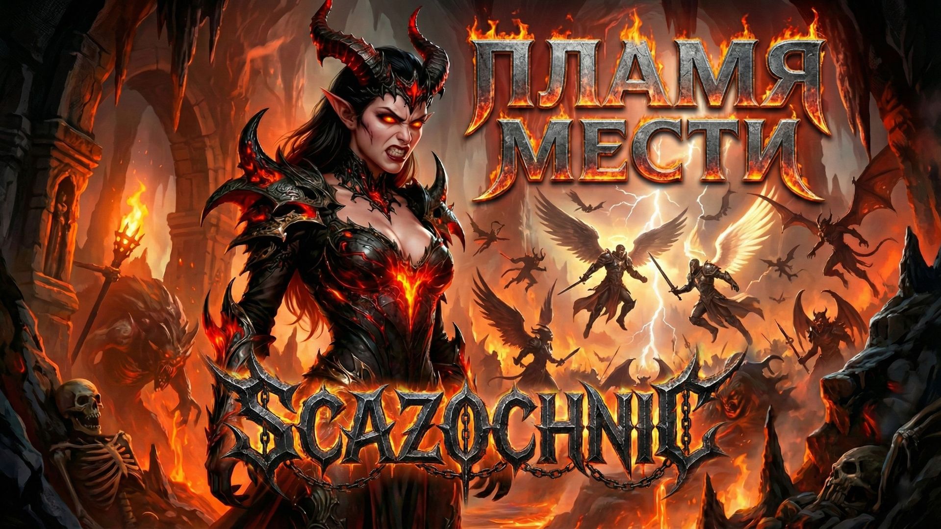 Scazochnic  - Пламя мести (Коллаб с Ash AI) | Heavy metal | авторские стихи | AI