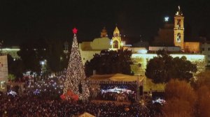 В Вифлееме после двухлетнего перерыва установили рождественскую ель